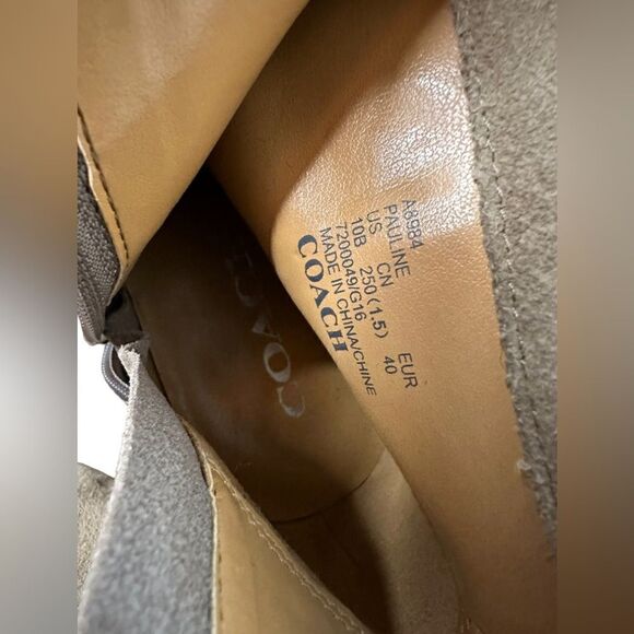 Coach Pauline Women Ankle Bootie Greay sz 10 - Picture 8 of 10